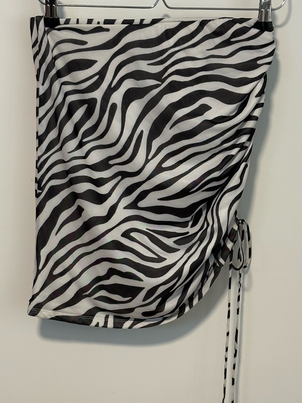 Princess Polly Zebra Print Black & White Skirt with Side Tie